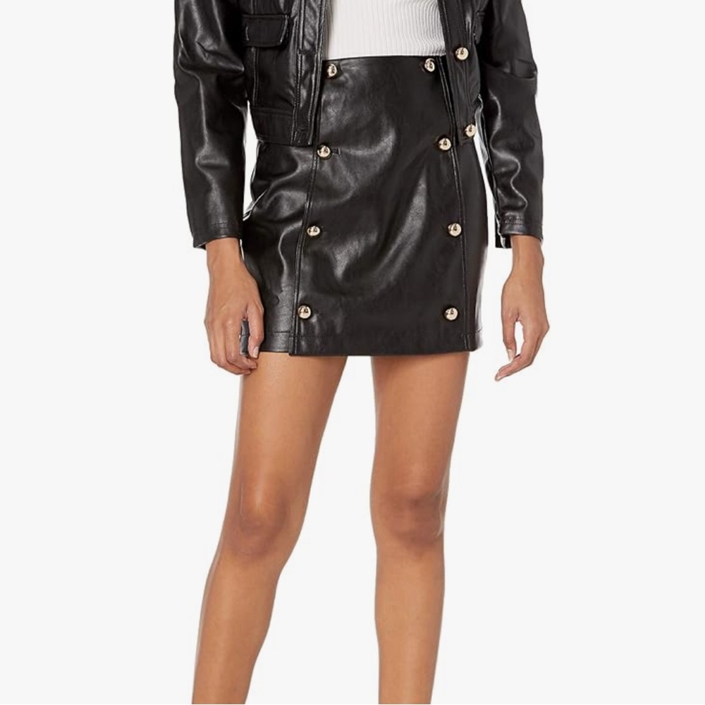 KENDALL+KYLIE vegan leather mini skirt